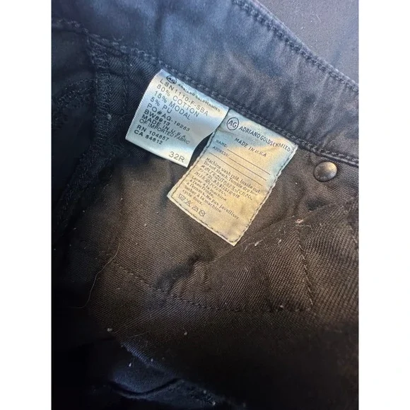 AG Adriano Goldschmied The Stilt Cigarette Leg Black Jeans 32R LSN1110-F-SBA - Picture 6 of 13